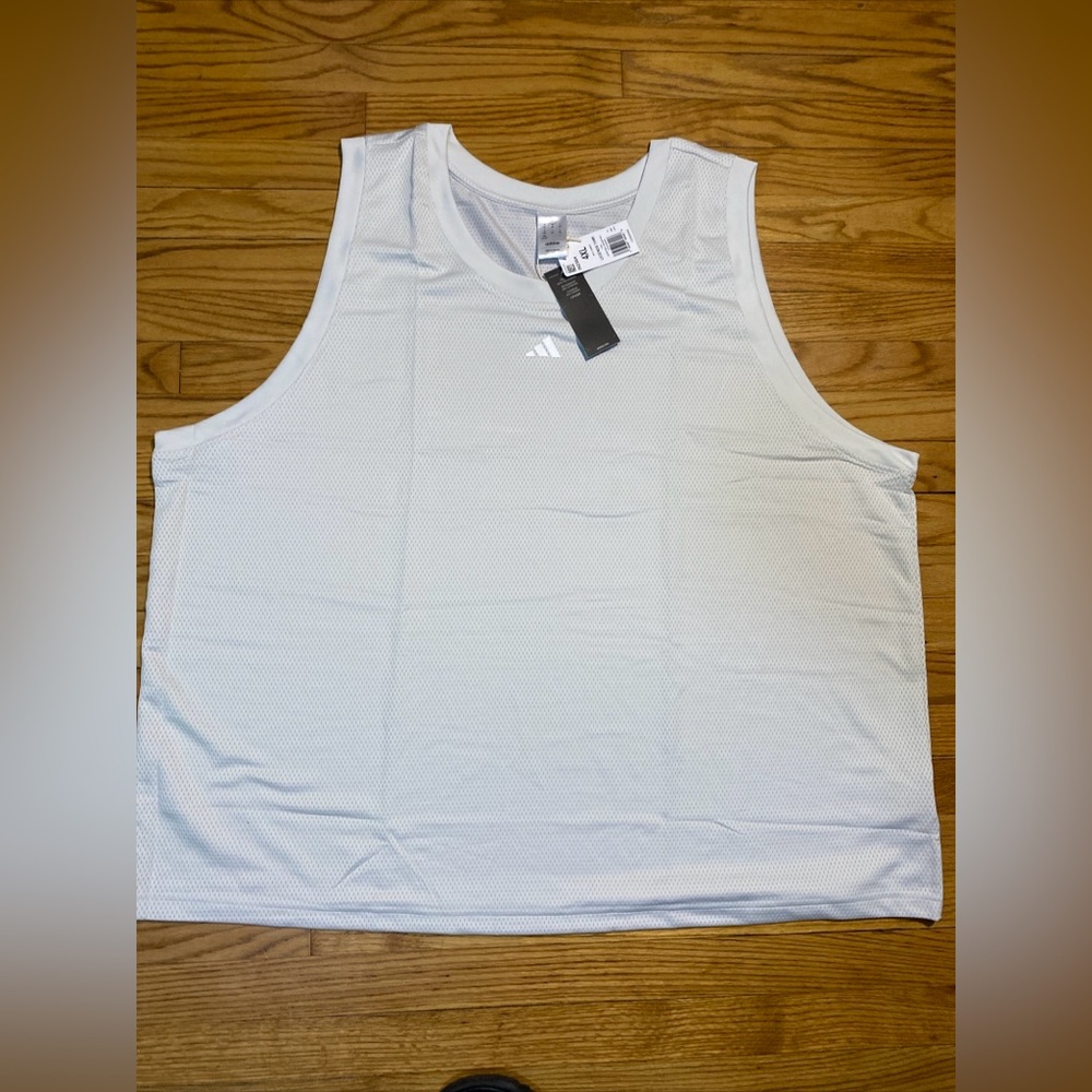 Adidas BASKETBALL LEGENDS TANK TOP light Gray Men’s Big & Tall sz 4XL NEW